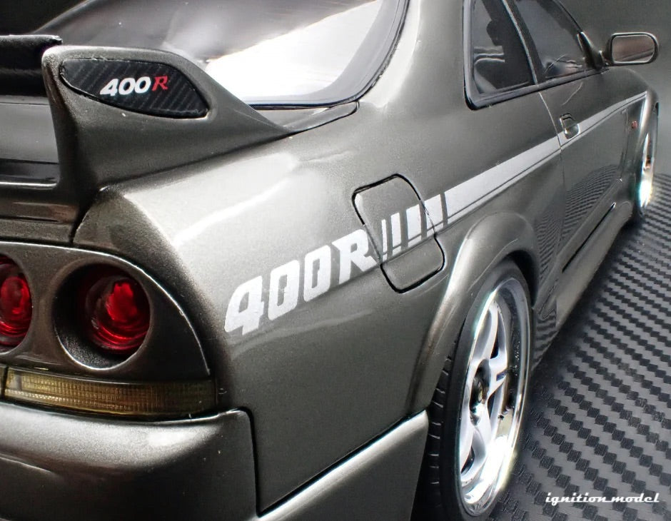 Ignition-Model Nissan Skyline GT-R 400r R33 (BCNR33) RHD Dark Grey Metallic 1:18
