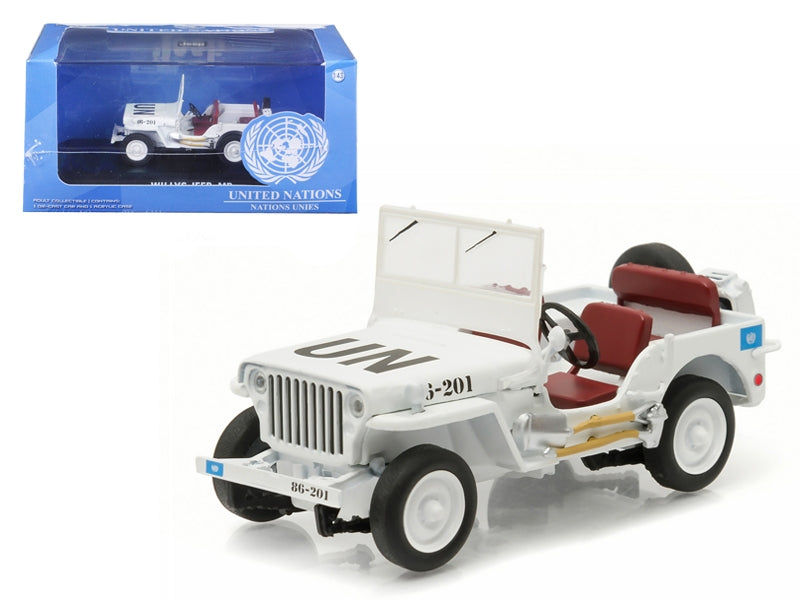 Greenlight 1944 Jeep Willys 1/43 Diecast — United Nations White