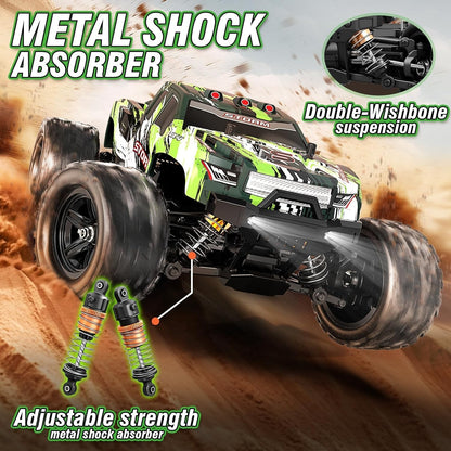 1/18 Brushless RC Cars for Adults Fast + Mph, RC Trucks 4X4 Offroad Waterproof