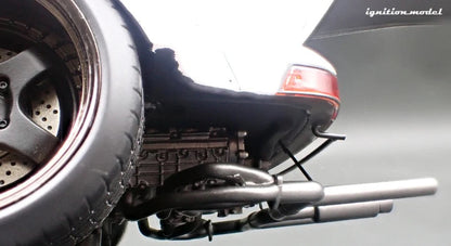 Ignition-Model Porsche 911 RWB 930 Matte White w/ Work S1 Wheels 1:18