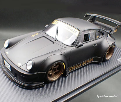 Ignition-Model Porsche 911 RWB 930 "Stella Artois" Matte Black 1:18