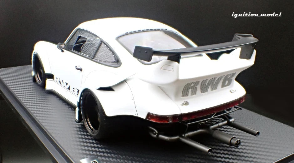 Ignition-Model Porsche 911 RWB 930 Matte White w/ Work S1 Wheels 1:18