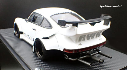 Ignition-Model Porsche 911 RWB 930 Matte White w/ Work S1 Wheels 1:18