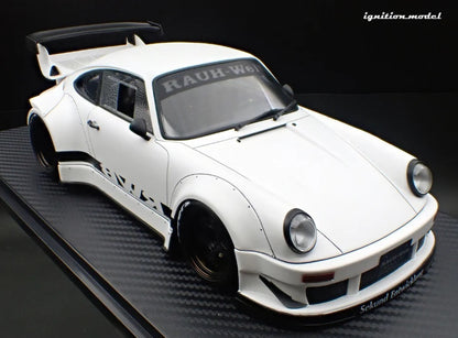Ignition-Model Porsche 911 RWB 930 Matte White w/ Work S1 Wheels 1:18