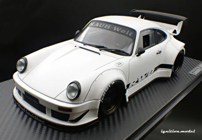 Ignition-Model Porsche 911 RWB 930 Matte White w/ Work S1 Wheels 1:18