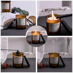 Scented Candle, Pure Natural Organic Soy Wax Candle Jar 40H Burn Time Aromatherapy Fall Candles for Home Scented Essential Halloween Decorations Gift, Pumpkin Spice 7.8OZ