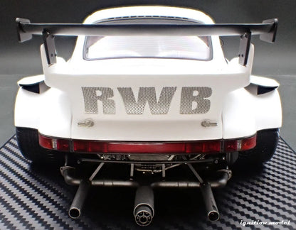 Ignition-Model Porsche 911 RWB 930 Matte White w/ Work S1 Wheels 1:18