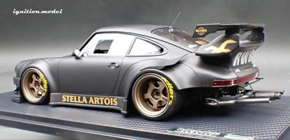 Ignition-Model Porsche 911 RWB 930 "Stella Artois" Matte Black 1:18