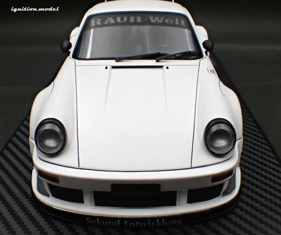 Ignition-Model Porsche 911 RWB 930 Matte White w/ Work S1 Wheels 1:18