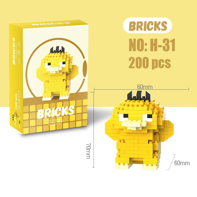 Pokemon Building Blocks Pokémon Gengar Action Cartoon Character Pikachu Charizard Model Building Block for Boys Birthday Gifts