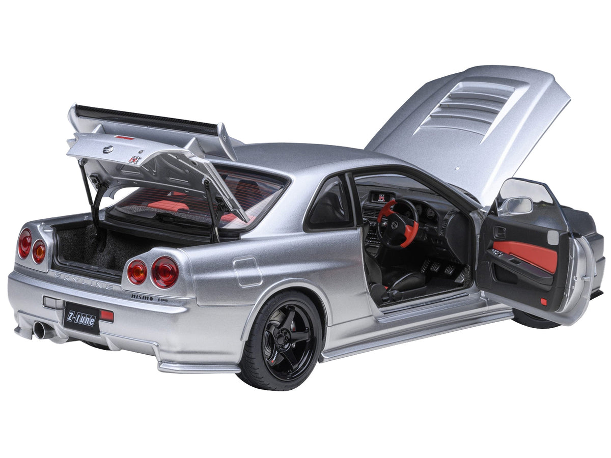 Nissan Nismo R34 GT-R Z-TUNE RHD Silver Metallic 1/18 Model