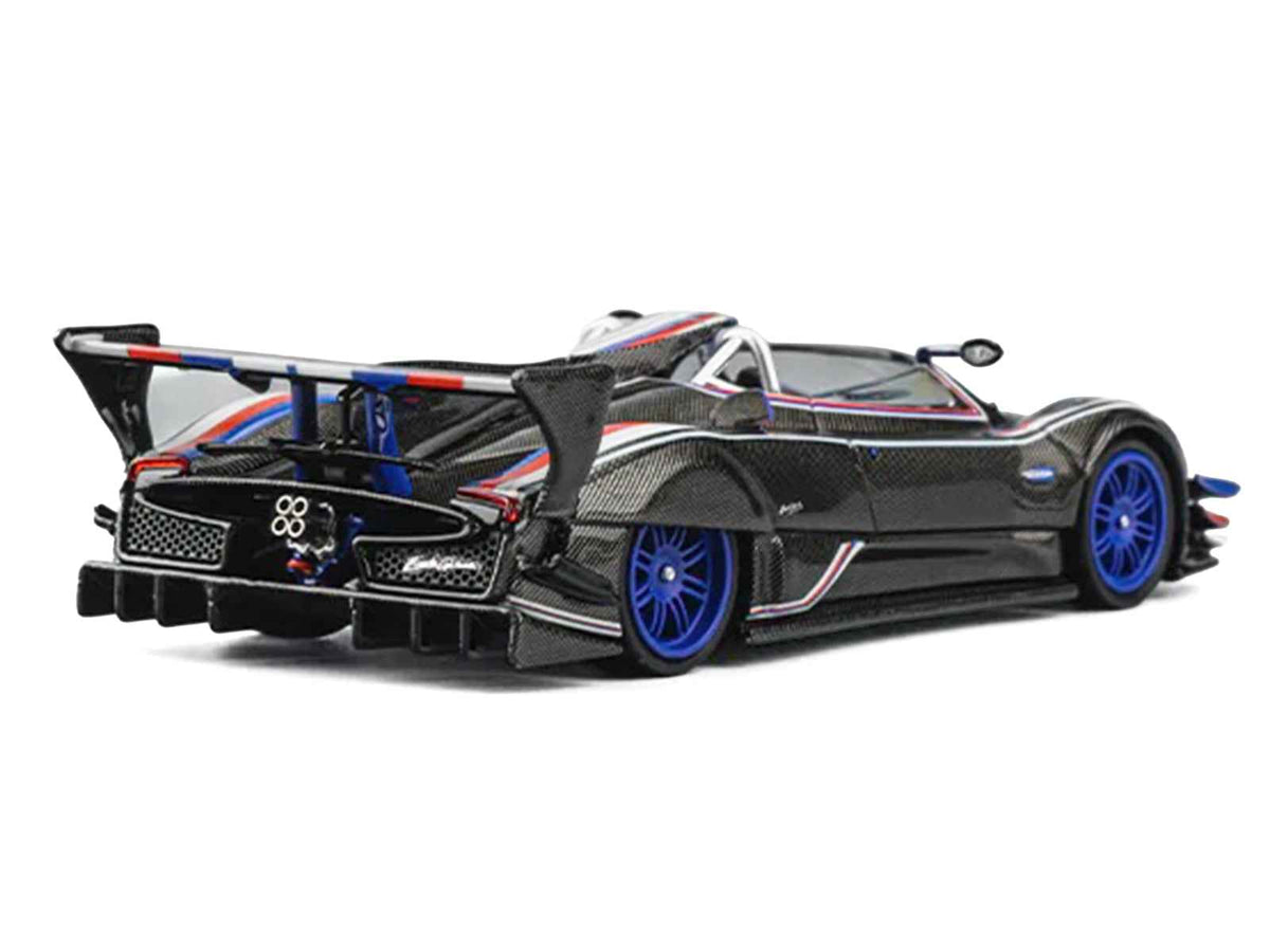 CM Model Pagani Zonda Revo Barchetta Carbon Red White Blue Stripes 1:64
