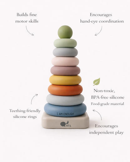 Silicone Ring Stacking Toy – 10pc| LYTL®️