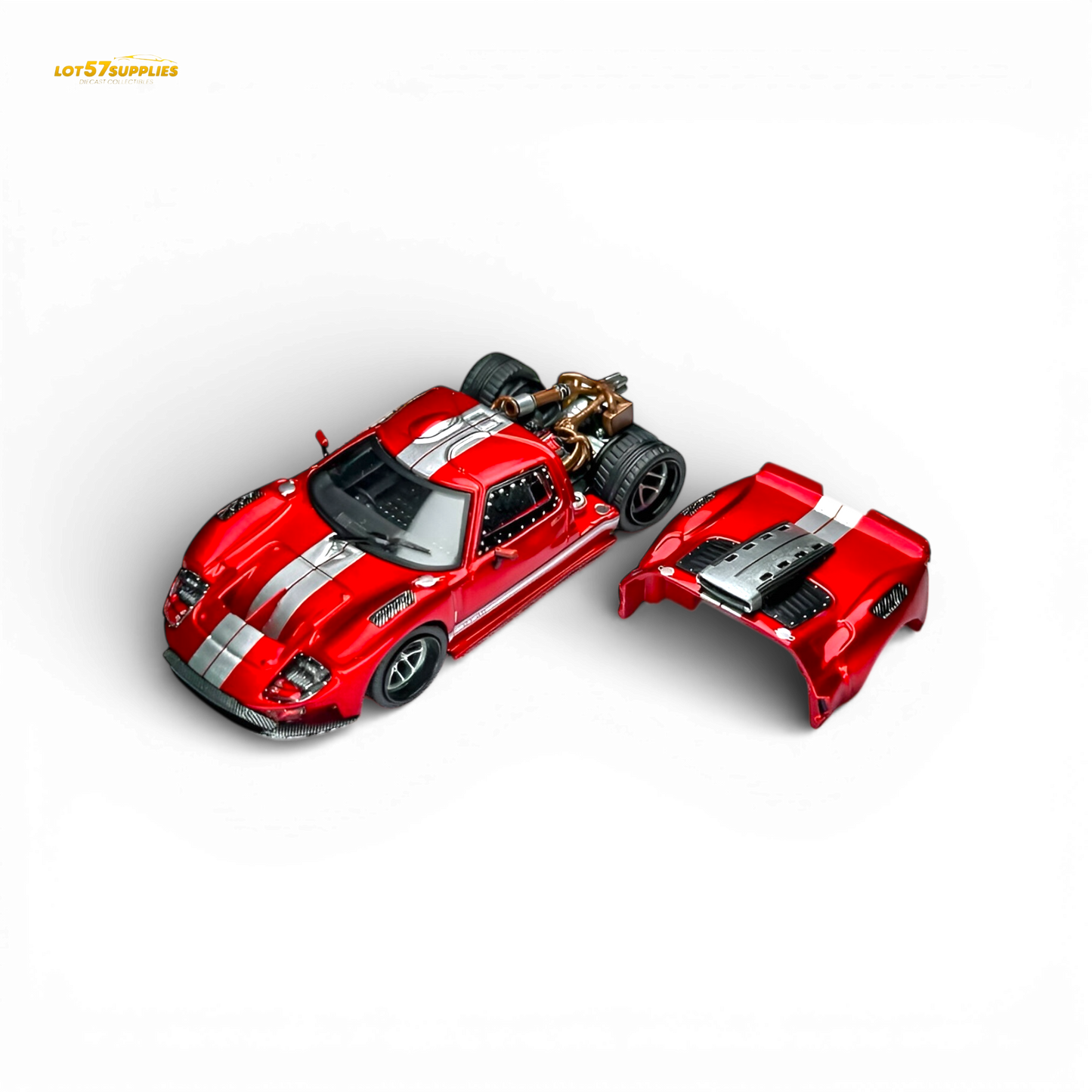 Rhino Model RM Ford GT40 Transparent Red 1:64