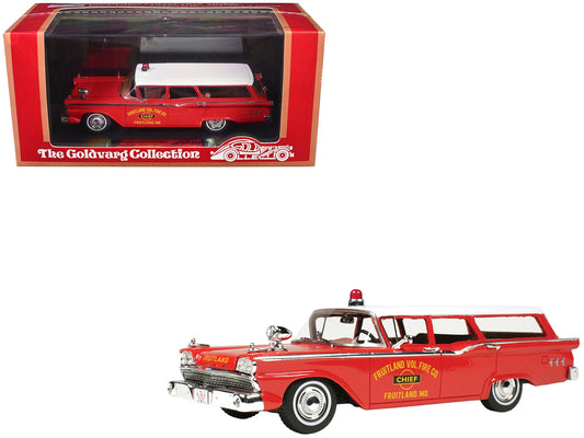 Goldvarg Collection 1959 Ford Country Squire 1/43 Diecast — Fire Chief