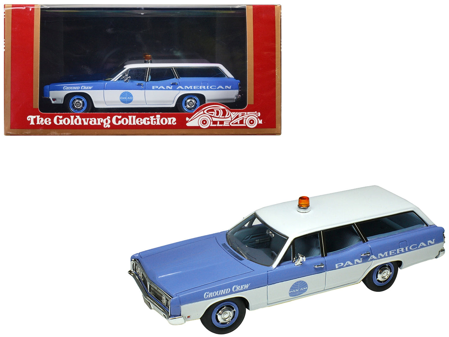 Goldvarg Collection 1970 Ford Galaxie Station Wagon 1/43 Diecast — Pan-Am Ground Crew