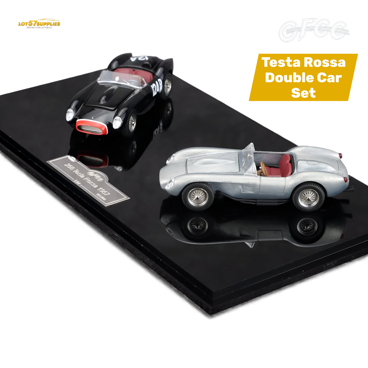 GFCC Ferrari 250 Testa Rossa Black Beauty Double Car Set 1:64