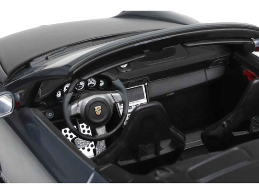 Porsche 911 LB-Works Alpha 9 Gray with Black Hood 1/18 Model Car by GT Spirit
