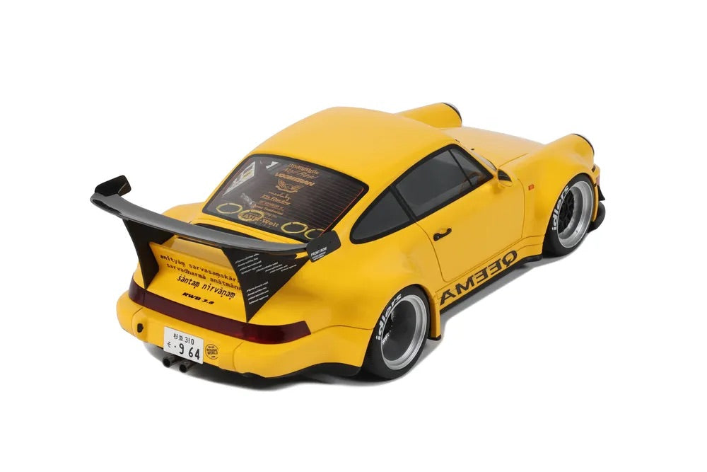 GT Spirit 2024 Porsche 911 964 RWB Qeema Yellow 1:18