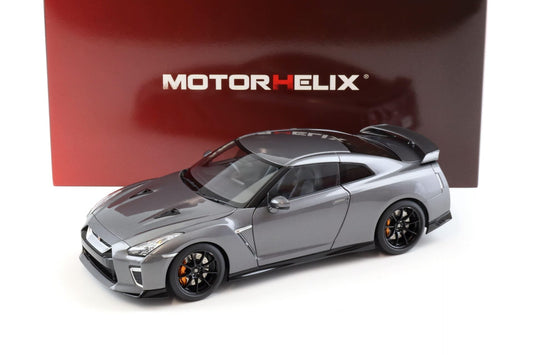 Motorhelix 2020 Nissan Skyline GT-R R35 Nismo Track Edition Dark Metal Grey 1:18