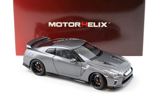Motorhelix 2020 Nissan Skyline GT-R R35 Nismo Track Edition Dark Metal Grey 1:18