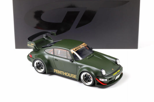 GT Spirit 2008 Porsche 911 964 RWB (Penthouse) Matte Army Green 1:18