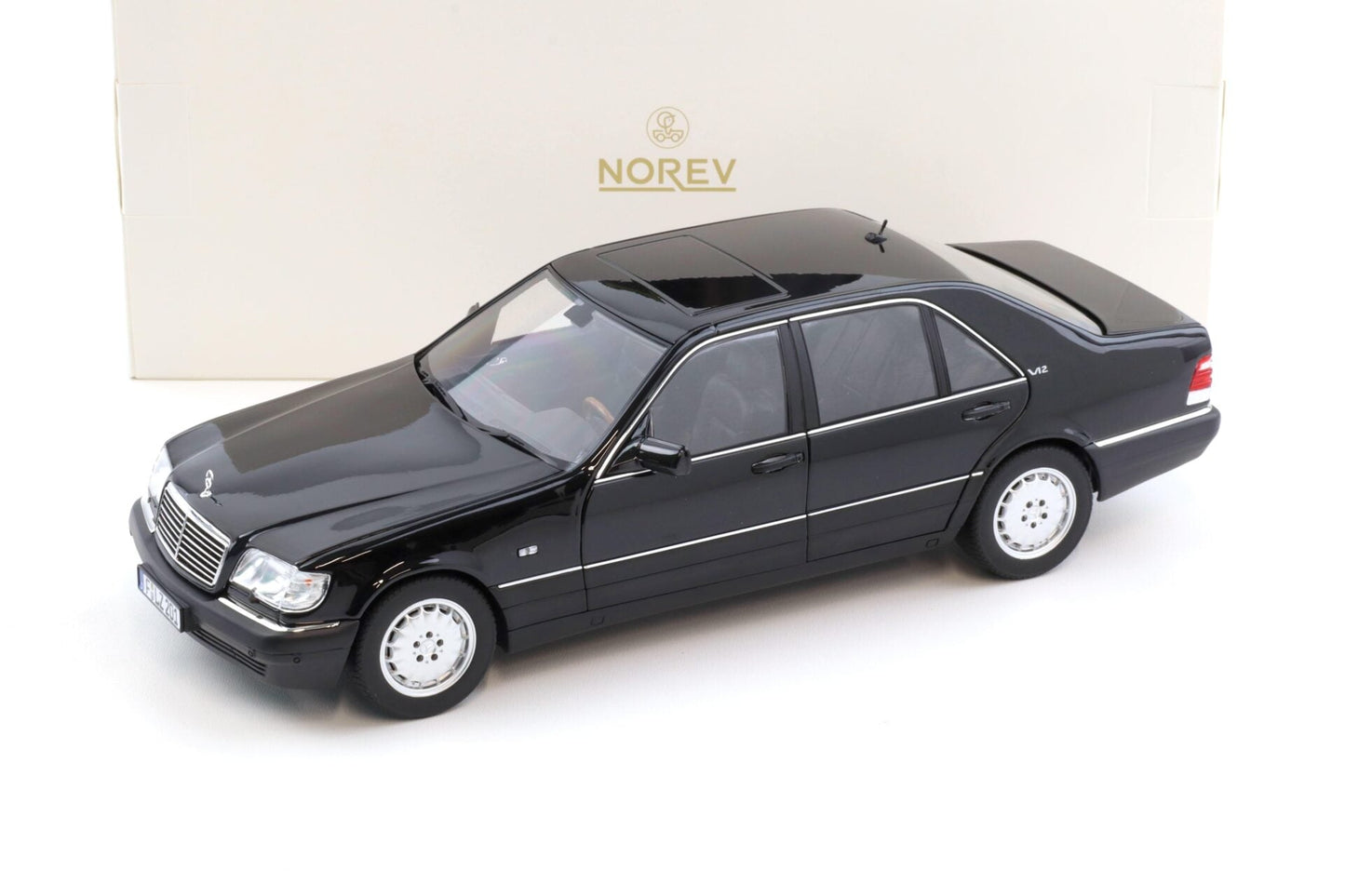 Norev 1997 Mercedes-Benz S600 S-Class (W140) Black 1:18