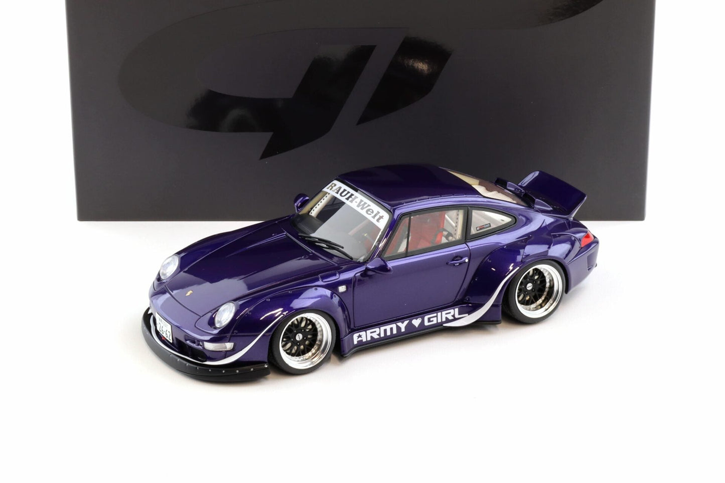GT Spirit 2015 Porsche 993 RWB "Army Girl" Purple Metallic 1:18