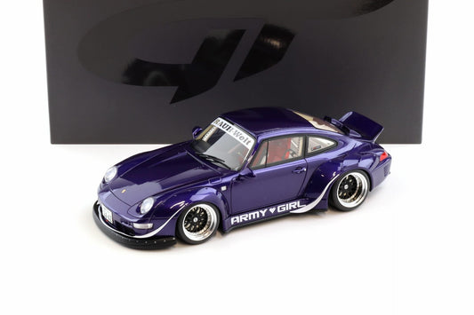 GT Spirit 2015 Porsche 993 RWB "Army Girl" Purple Metallic 1:18