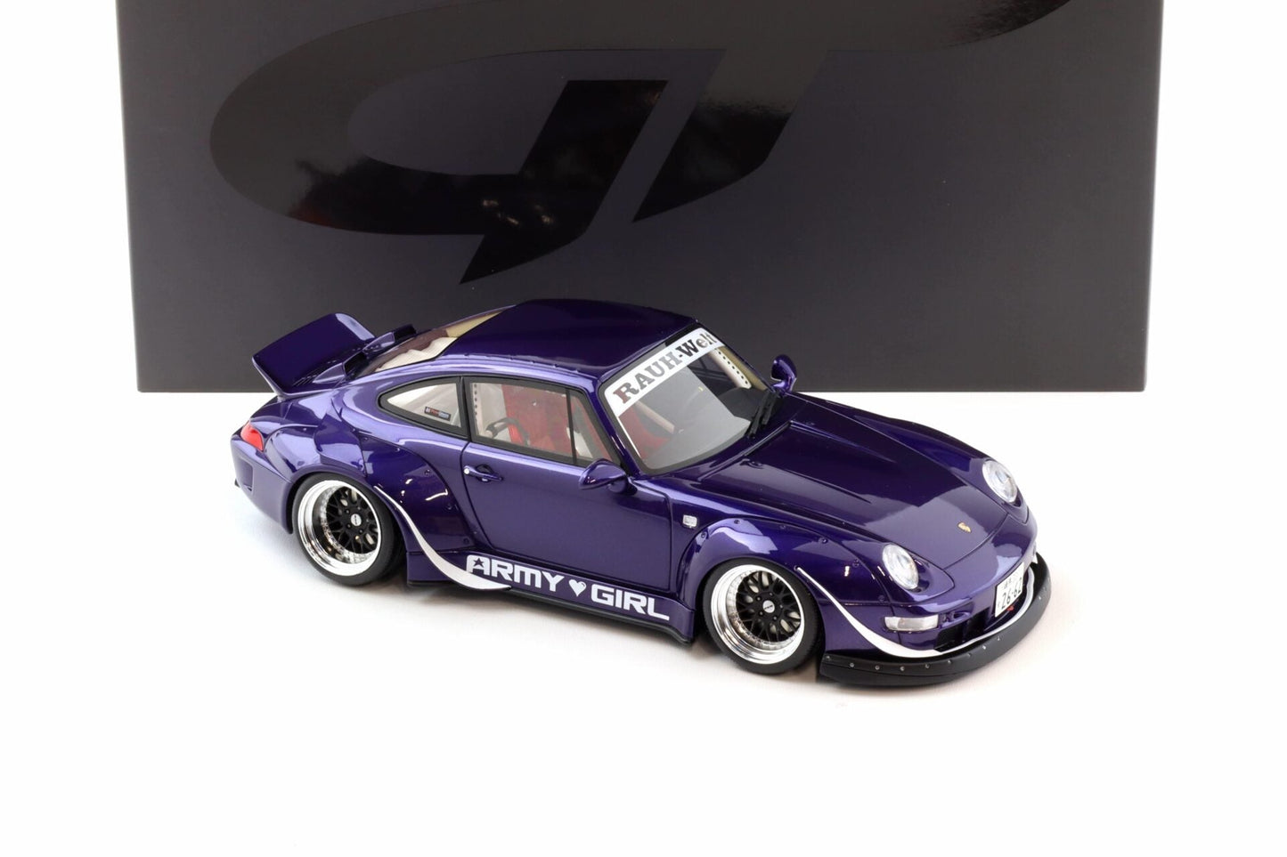 GT Spirit 2015 Porsche 993 RWB "Army Girl" Purple Metallic 1:18