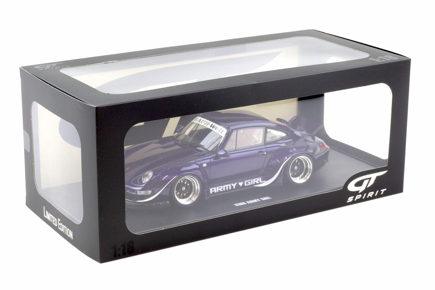 GT Spirit 2015 Porsche 993 RWB "Army Girl" Purple Metallic 1:18