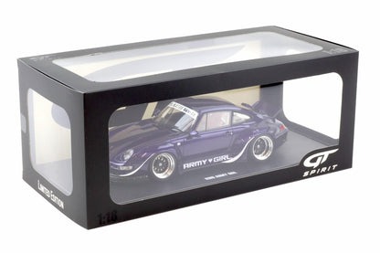 GT Spirit 2015 Porsche 993 RWB "Army Girl" Purple Metallic 1:18