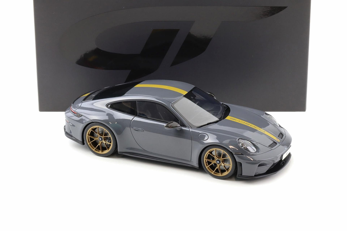 GT Spirit 2025 Porsche 911 992.2 GT3 Touring Slate Grey Neo w/ Gold Wheels & Stripe 1:18