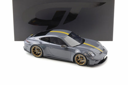 GT Spirit 2025 Porsche 911 992.2 GT3 Touring Slate Grey Neo w/ Gold Wheels & Stripe 1:18