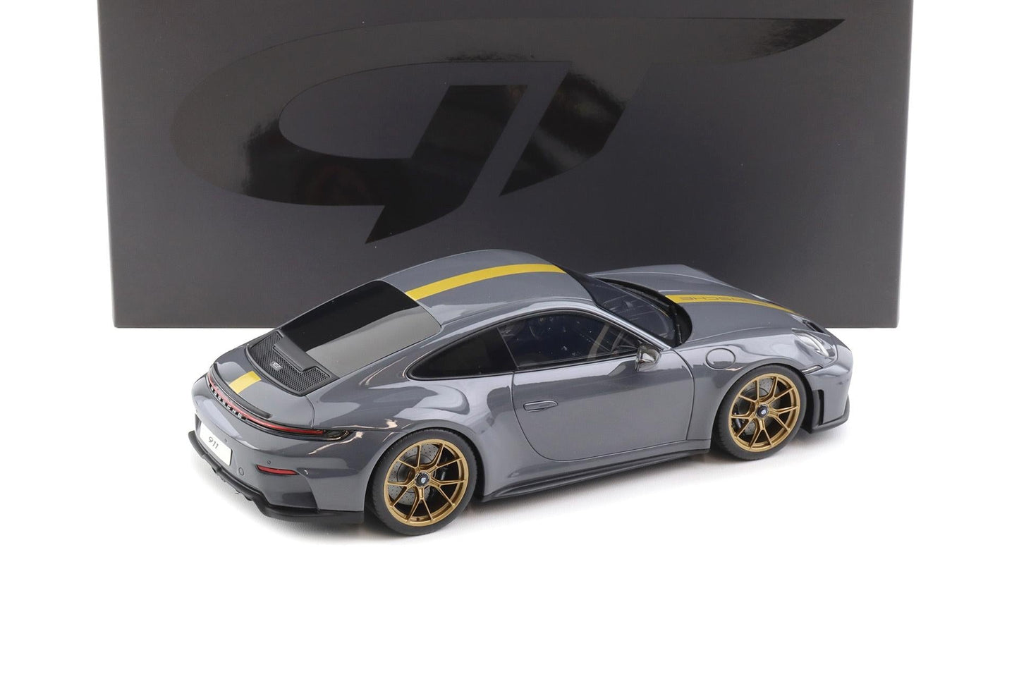 GT Spirit 2025 Porsche 911 992.2 GT3 Touring Slate Grey Neo w/ Gold Wheels & Stripe 1:18