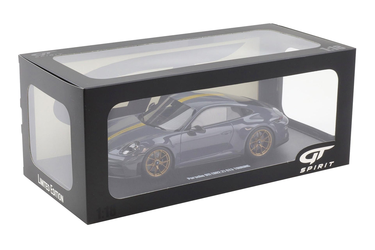 GT Spirit 2025 Porsche 911 992.2 GT3 Touring Slate Grey Neo w/ Gold Wheels & Stripe 1:18