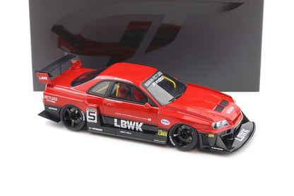 GT Spirit 2020 Nissan Skyline R34 GT-R LB Super Silhouette #5 LBWK Red 1:18