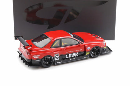GT Spirit 2020 Nissan Skyline R34 GT-R LB Super Silhouette #5 LBWK Red 1:18