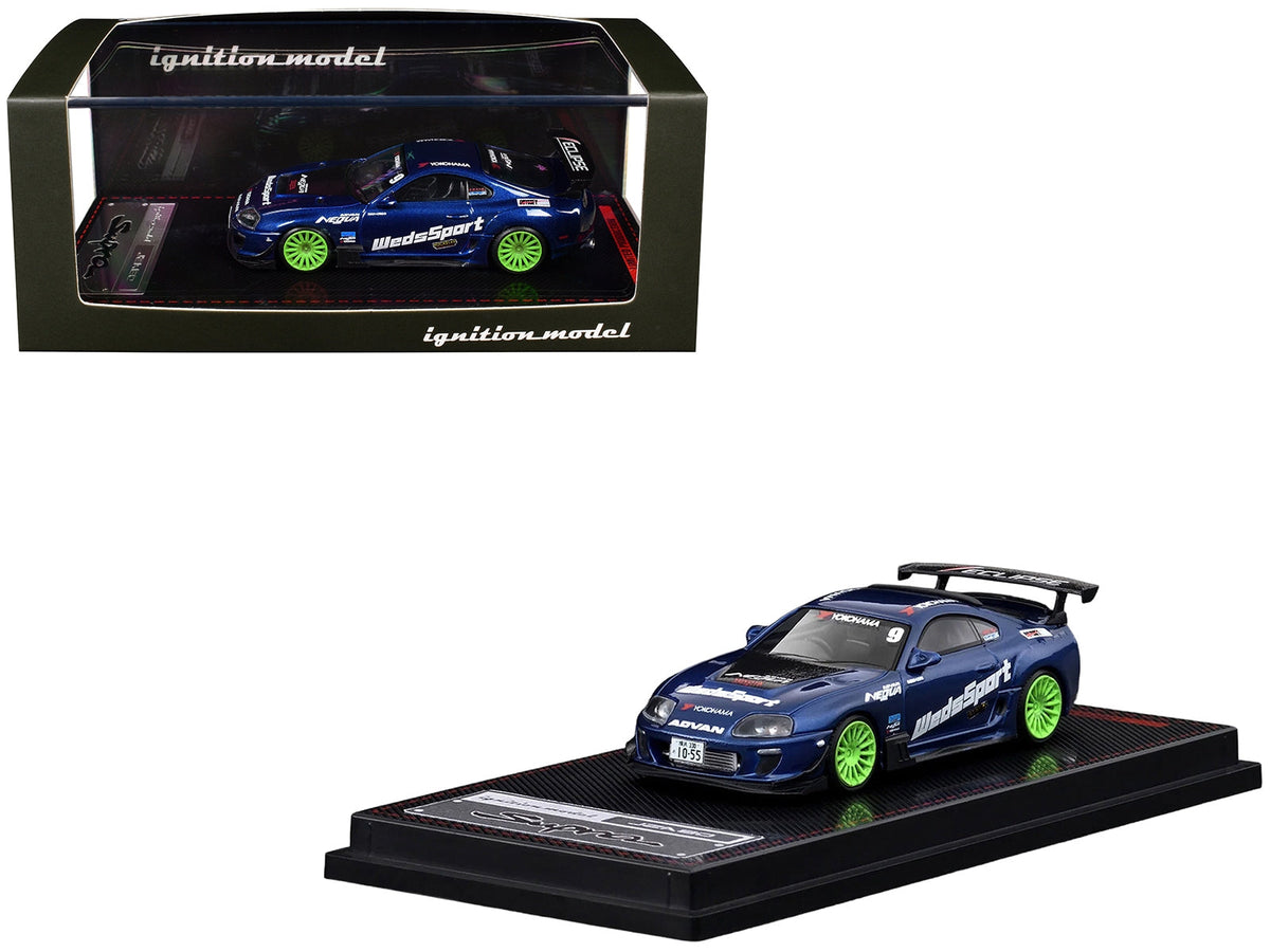 Ignition Model Toyota Supra JZA80 RZ #9 WedsSport Blue Metallic 1:64