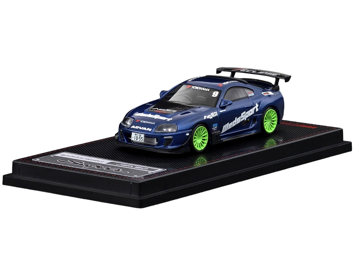 Ignition Model Toyota Supra JZA80 RZ #9 WedsSport Blue Metallic 1:64