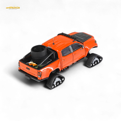 GCD Toyota Tacoma Orange Red 3PMSF Tires 1:64