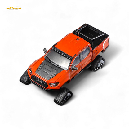 GCD Toyota Tacoma Orange Red 3PMSF Tires 1:64