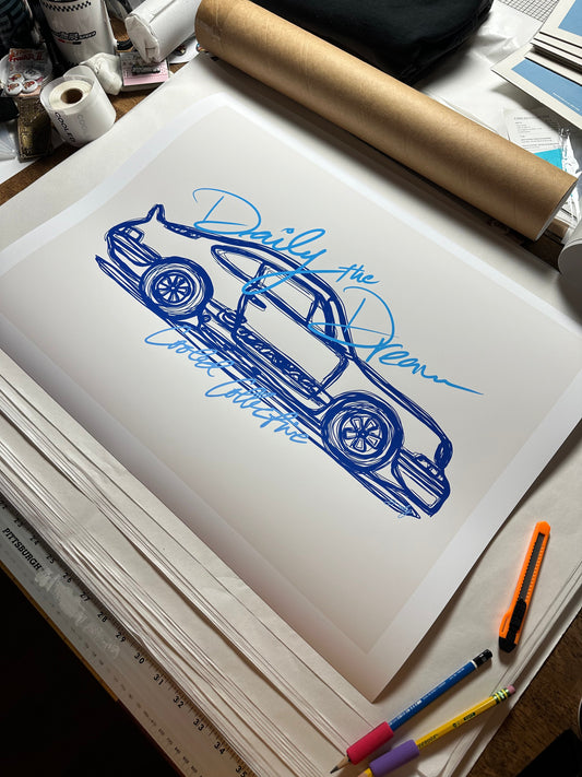 Daily the Dream - '73 RS Line Art Poster