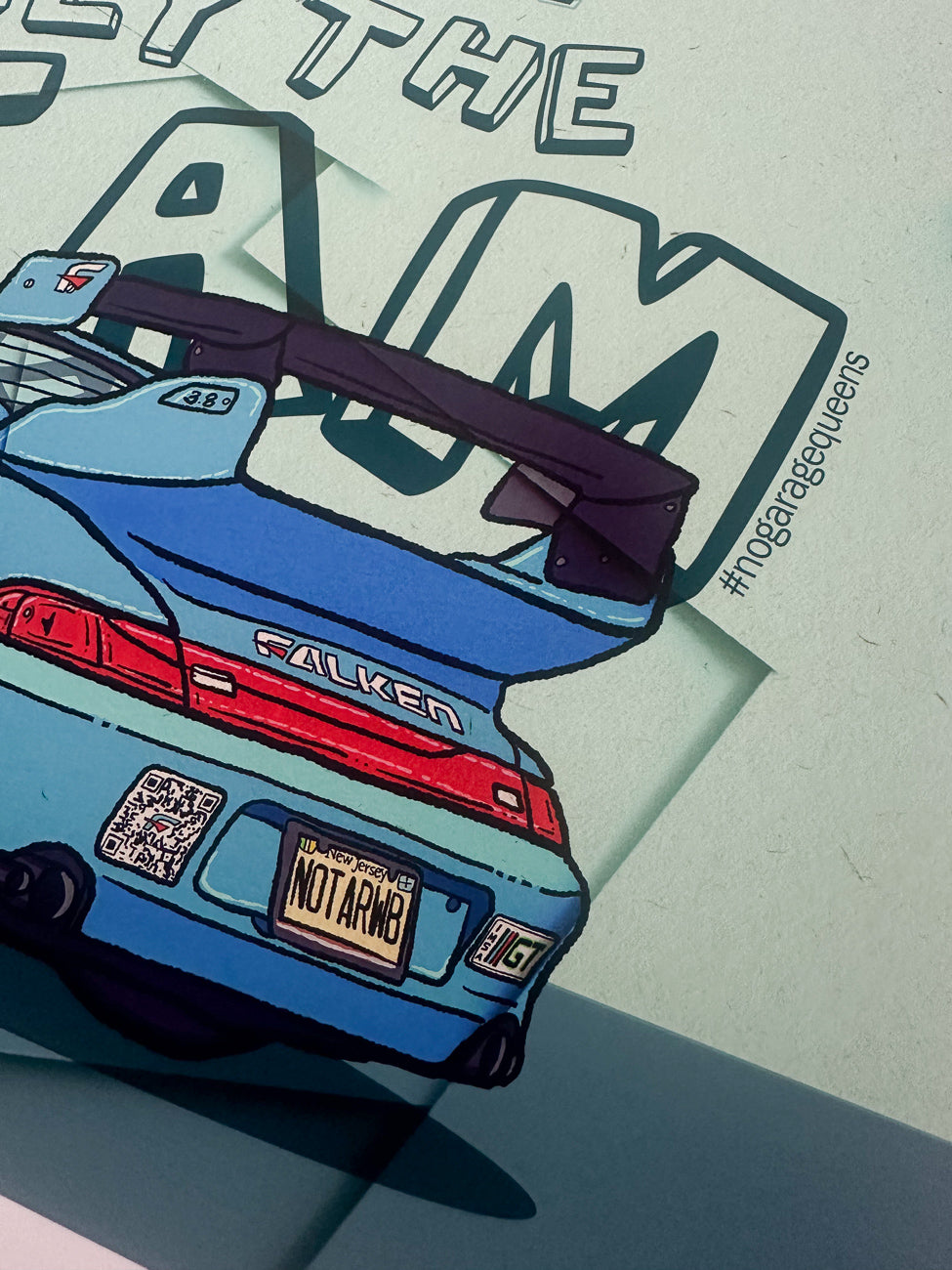 Daily the Dream - 993 GT2 Teal Livery Poster