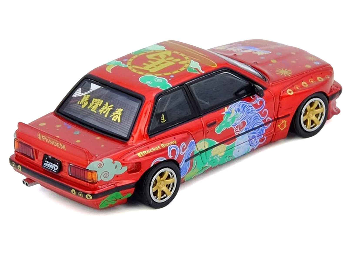 INNO64 BMW E30 Pandem Rocket Bunny CNY 2026 Year of the Horse Red 1:64