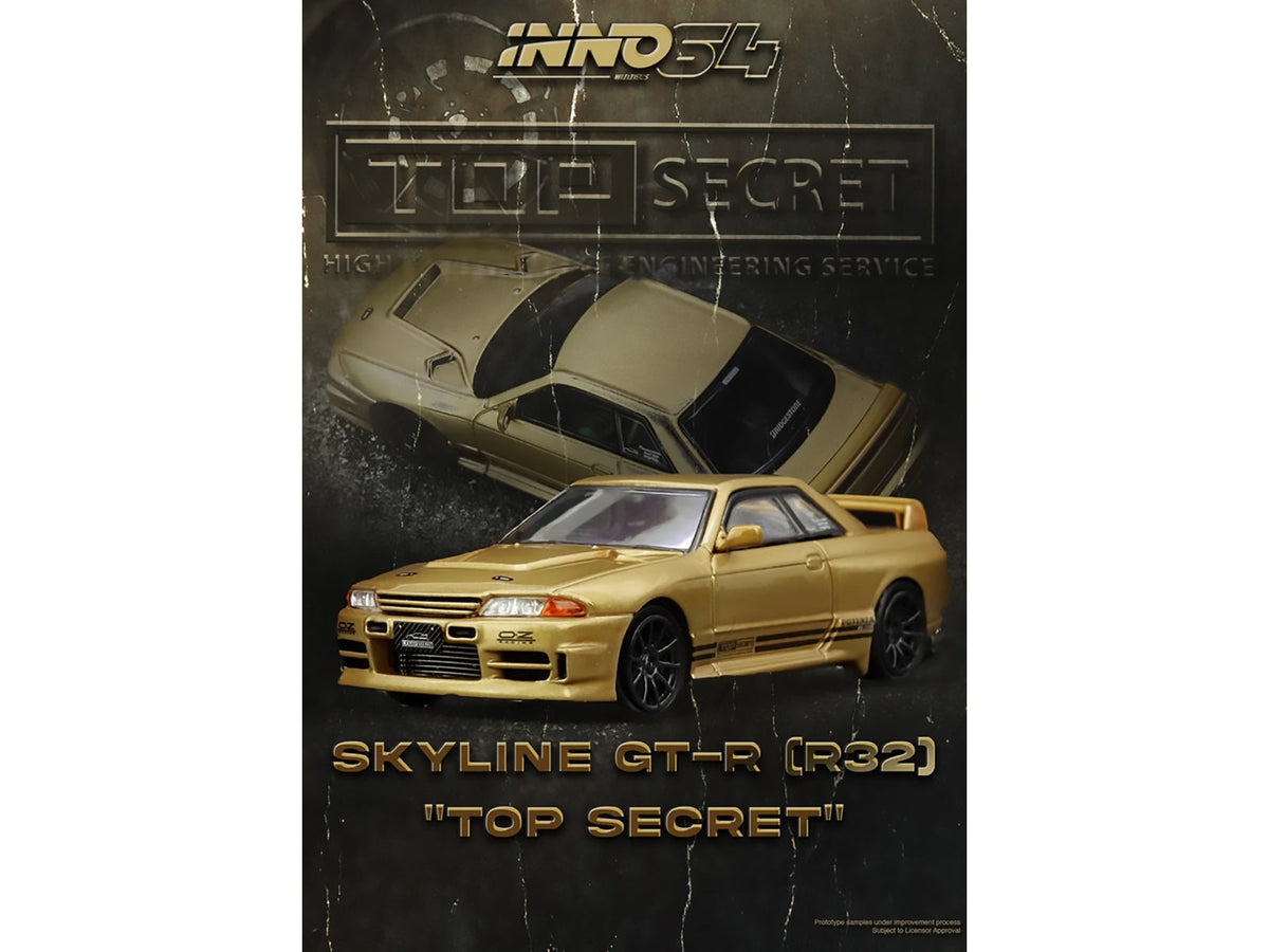 INNO64 Nissan Skyline GT-R R32 BNR32 Top Secret 650R Gold Metallic 1:64