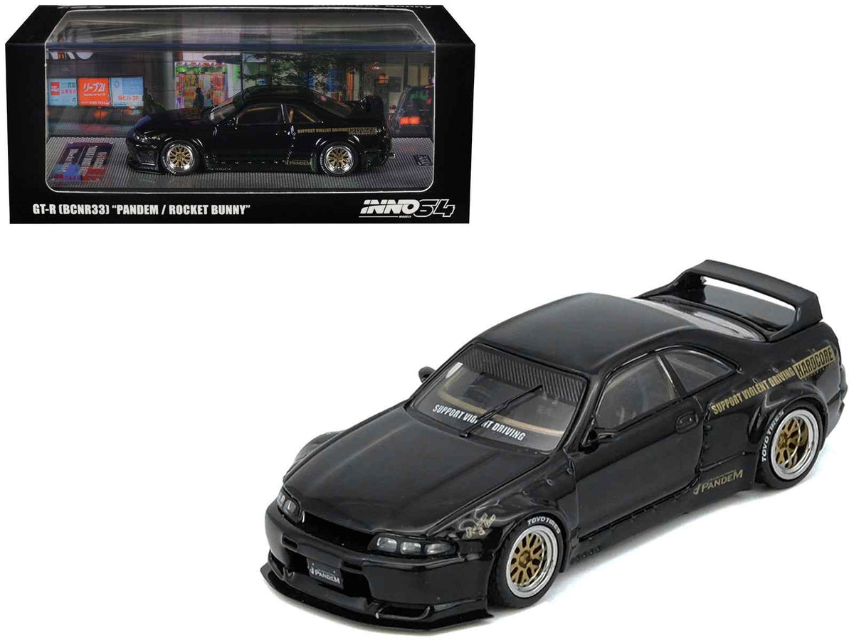 INNO64 Nissan Skyline GT-R R33 BCNR33 Pandem Rocket Bunny Black 1:64