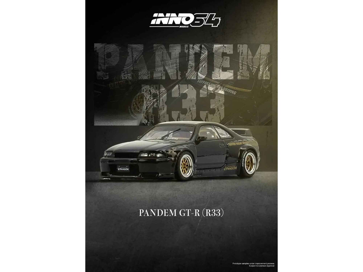 INNO64 Nissan Skyline GT-R R33 BCNR33 Pandem Rocket Bunny Black 1:64