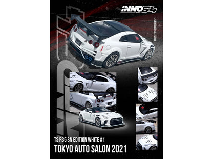 INNO64 Nissan GT-R R35 Top Secret Tokyo Auto Salon 2021 White 1:64