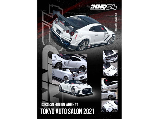 INNO64 Nissan GT-R R35 Top Secret Tokyo Auto Salon 2021 White 1:64